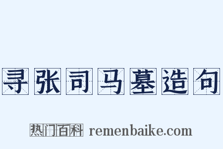 寻张司马墓造句是什么意思的图片